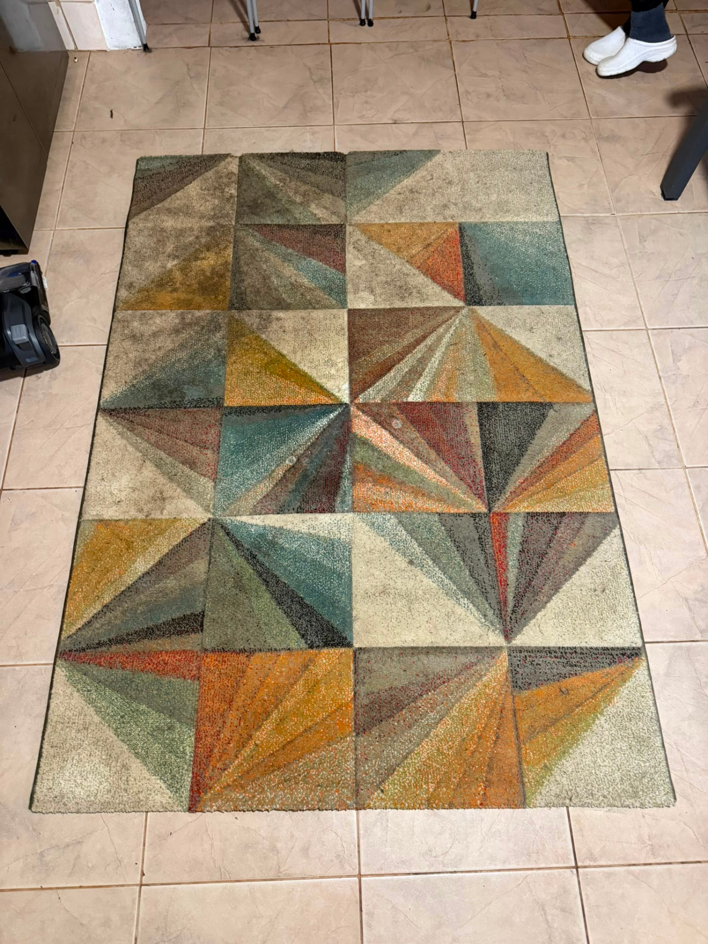 Higienização de carpetes e tapetes — antes
